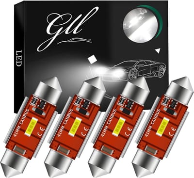 4x 41MM C5W LED Festoon Verlichting Canbus Foutvrij Wit voor Kentekenplaat, Interieur en Dome Licht