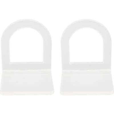 2 STUKS Acryl Spoelbakborstelhouder Helder Solide Constructie Multifunctioneel Eenvoudige Installatie Schrobborstel white