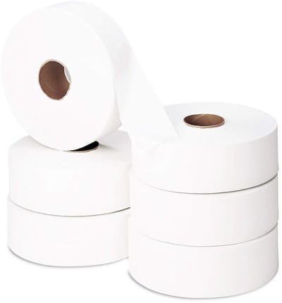 Toiletpapier Rollen - Jumbo Rollen - Huishoudelijk Gebruik - Ecolabel Gecertificeerd - 320 m per rol - Wit