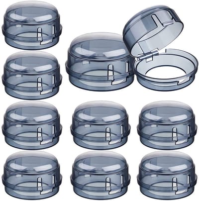 Gasfornuis Knop Beschermhoes - 8Stuks - Universele - Kunststof Knop Deksel - Geschikt Voor Gasfornuis, Gas/Elektro Fornuis, Elektrische Oven, Inductie Fornuis, Gas Bbq, Kookplaat - Keukengereedschap - Zwart - Veiligheid Van Kinderen