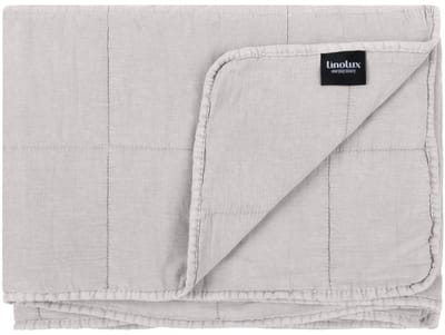Linolux Sprei Blocks Stonewashed Stone 160x260