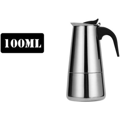 Cafetière en acier inoxydable Moka Pot Geyser cafetières cafetière expresso cafetière Latte café outils percolateur poêle 100ML