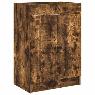 vidaXL - Badkamer - onder - Wastafel - Kast - Gerookt - eiken - 56 - x - 37,5 - x - 81 - cm