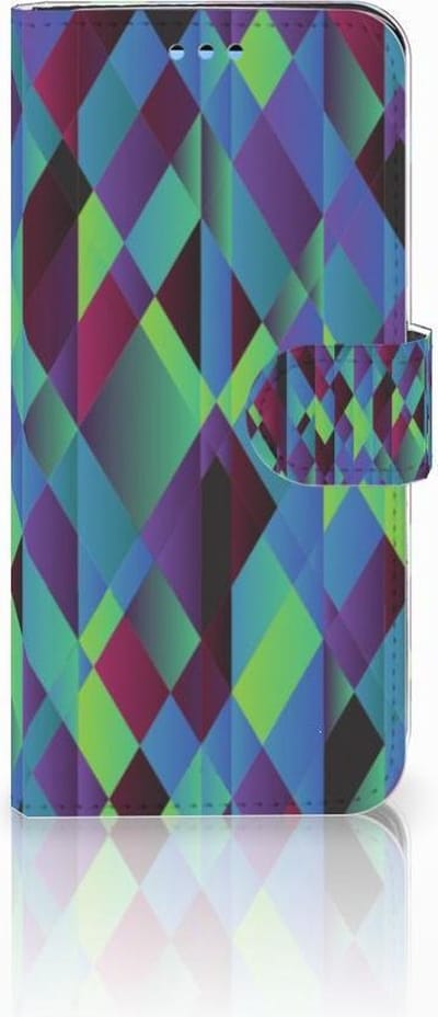 Boekhoesje voor Samsung Galaxy S9 Book Case Abstract Green Blue