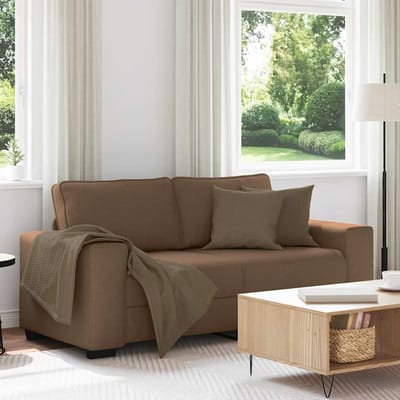 vidaXL - 2-zitsbank - bruin - 180x77x82 - cm - stof