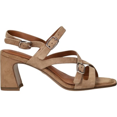 Tamaris Sandalen Met Hak beige Suède - Maat 40