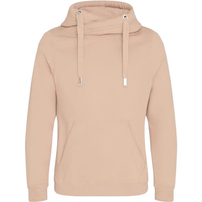Just Hoods Cross Neck Hoodie JH021 - Nude - L