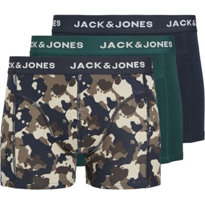 Jack & Jones Heren Boxershorts Trunks JACCAMOFLAGE 3-Pack - Maat XXL
