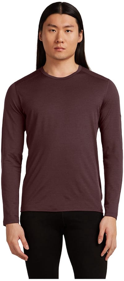 Icebreaker Merino 200 Oasis Crewe Lange Mouwen Basislaag Paars L Man