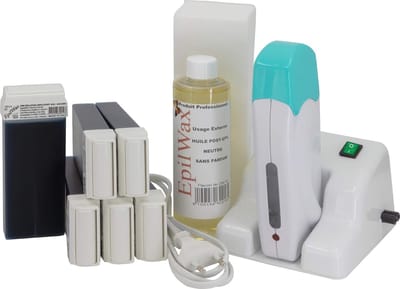 Complete Waxwarmerset voor Ontharing met Roll-on Waxpatronen en Nabehandelingsolie