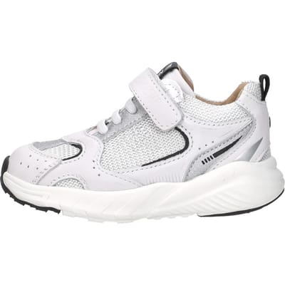 Shoesme Wit Sneakertje - Sneakers Kinderen - Unisex - White Black - Microfiber leer - Maat 22