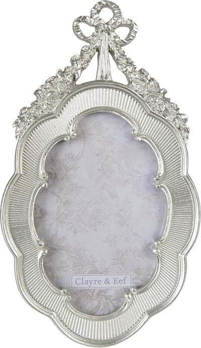 Clayre & Eef Fotolijst 10x15 cm Zilverkleurig Polyresin