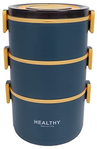 Thermische Lunchbox met Drie Lagen - Lekvrije Vacuümgeïsoleerde Lunchcontainer