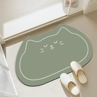 Schattige Deurmat Toilet Cartoon Dier Vloermat Diatomeeënaarde Voetmat Slaapkamer Tapijt Badkamer Sneldrogende Antislip Mat 40 * 60cm