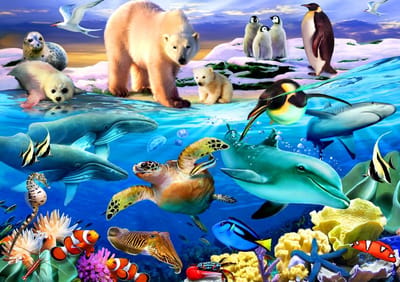 Bluebird Puzzle legpuzzel Oceans of Life - 1000 stukjes kleurrijk.