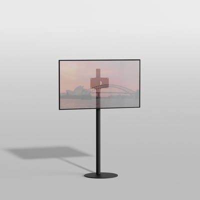 TV vloerstatief Gate 120 Design Tv standaard Trendy Zwart Staal 19-40”- VESA 200x100