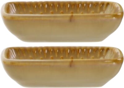MPLCo - Ombre Insta Dip Bowl - Kleine Serveerschaal - Set van 2 - Tapas Schaaltje - Sauskom - Oven, Magnetron & Vaatwasser Bestendig - Mini Ovenschaal - Keramiek - 8 x 6 x 2 cm - Lichtbruin