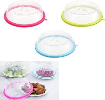 Splashproof Magnetron Deksel, Plat Plastic Dek voor Verwarmen en Spatten Bescherming, Set van 3 - Ideaal voor Eten en Keuken Accessoires