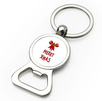 Akyol - kerst merry xmas strik en hulst flesopener - Kerstmis - kerst beker - winter - kerst - christmas - kerst cadeau - 9 bij 3 cm