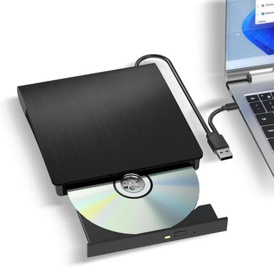 Draagbare Externe DVD Brander en Speler USB 3.0 & Type-C voor Laptop en PC