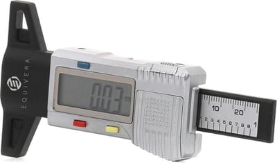Equivera Bandenprofielmeter - Bandenspanningsmeter - Bandendrukmeter - Profielmeter - Profieldiepte Meter Autobanden - Profieldieptemeter - Bandenprofielmeters - Bandenprofiel Meter - Bandenprofielmeter Digitaal