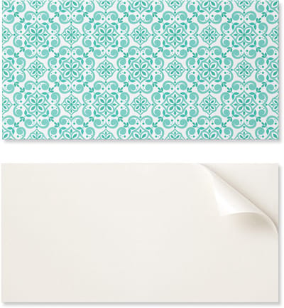 Zelfklevend vinylpaneel met print, 100x50 cm, bloemenpatroon met versieringen.