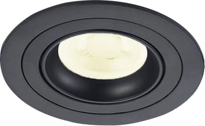 Inbouwspot Jamy met Philips HUE White - Voor binnen / woonkamer / keuken / slaapkamer - spotje - Zwart - rond - IP20 - GU10 - Buitendiameter: 91MM - boorgat: 80-82MM - min. Inbouwdiepte: 70MM
