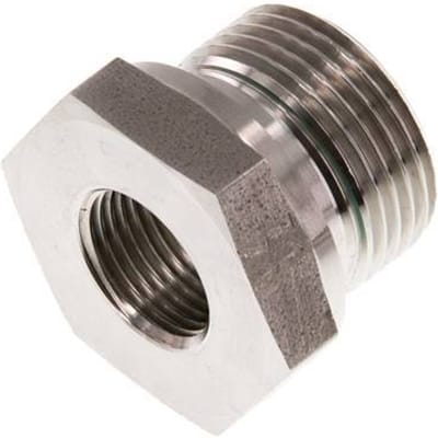 G 3/4'' x G 3/8'' M/F RVS Neusstuk 400 Bar - Hydrauliek - FL2S-MF-STE-034G-038G
