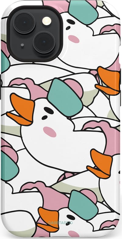Casetastic Hoesje Geschikt voor Apple iPhone 15 Magsafe - Stijlvolle Beschermende Duo-layer Case - Gansmatroos