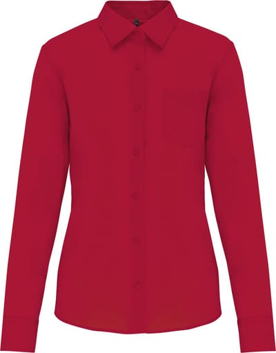 Kariban Overhemd in onderhoudsvriendelijk polykatoen-popeline dames K549 - Classic Red - 3XL