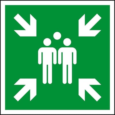Verzamelplaats bord - aluminium - E007 600 x 600 mm