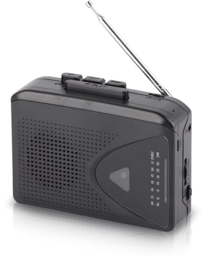 Jhubersproducts - Draagbare Cassettespeler - FM AM-kanaal - Handig voor onderweg - Ondersteuning voor USB-voeding - Inclusief 3,5 mm-aansluiting - Per