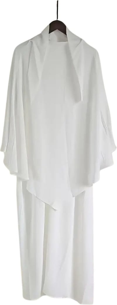 Bovista Islamitische Kleding - Djellaba Dames - Moslim Kleding - Arabisch Dames Kaftan - Alhamdulillah - Wit