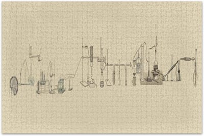 Legpuzzels Volwassenen - Papier Puzzel - Ontspanning Thuis - Unieke Vormen - 1000 Stukjes - Lab Patroon