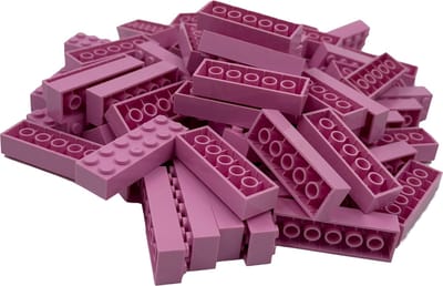 100 Bouwstenen 2x6 | Roze | Compatibel met Lego Classic | Keuze uit vele kleuren | SmallBricks