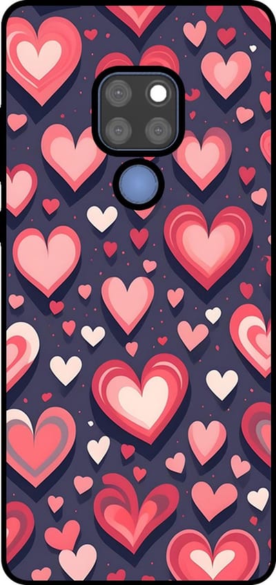 Smartphonica Telefoonhoesje Geschikt voor Huawei Mate 20 met Hartjes Opdruk - TPU Backcover Case With Heart Design geschikt voor Huawei Mate 20
