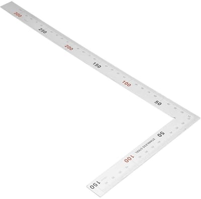 Dailygoods- Haakse Liniaal Roestvrij Staal 500x250mm - Professioneel Meetinstrument - Dubbelzijdige Snijgeleider - Twee Schaalmaten - Gemakkelijk Af Te Lezen - Hoogwaardige Corrosiebestendigheid - Hoekliniaal