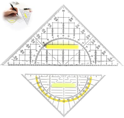 Nauwkeurige Geometrische Driehoek Liniaal met Handvat voor Tekenen en Meetkunde