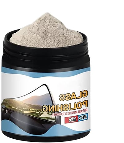 Polijstkit Glas - Krasverwijderaar Set - Glas Herstellen - Compleet met Applicator - 80g Compound - Wit