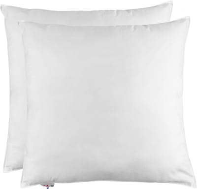 Homescapes Hoofdkussens 80x80 cm – Set van 2 – Medium Zacht – 100% Eendenveren – Anti-Allergisch – Voor Zijslaper & Nekklachten – Oeko‑Tex Gecertificeerd