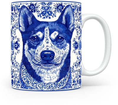 Mok Akita Beker voor koffie of tas voor thee, cadeau voor dierenliefhebbers, moeder, vader, collega, vriend, vriendin, kantoor, opa, oma, hond, kerst, sinterklaas, verjaardag