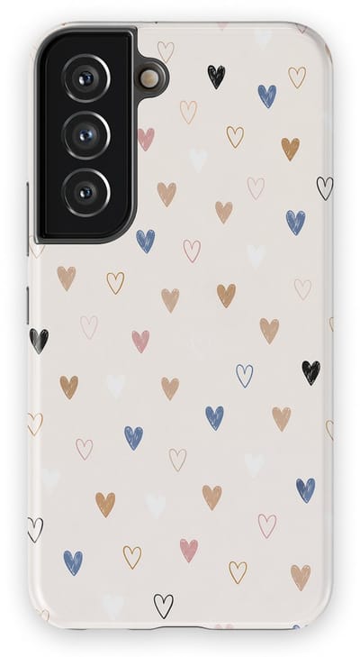 Tough Hoesje met Hartjes Samsung Galaxy S22 | Little Love Tough Case Geschikt voor Mag | Hartjes Print Backcover Samsung Galaxy S22 Heart Harmony