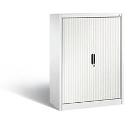 C + P Omnispace rolluikkast, 3 OH, afsluitbaar, B 1000 x D 420 x H 1345 mm, staal/kunststof, verkeerswit