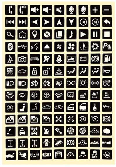 Dailygoody - Auto knopstickers - Lichtgevende autostickers - Multifunctionele tuimelschakelaar labels - Rechthoekig - Decoratieve stickers - Geschikt ...