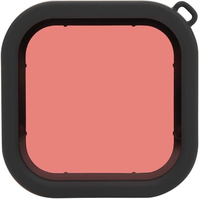 Filtre d'objectif de plongée ABS avec corde pour caméra d'action GoPro 8 Boîtier étancherouge clair pink