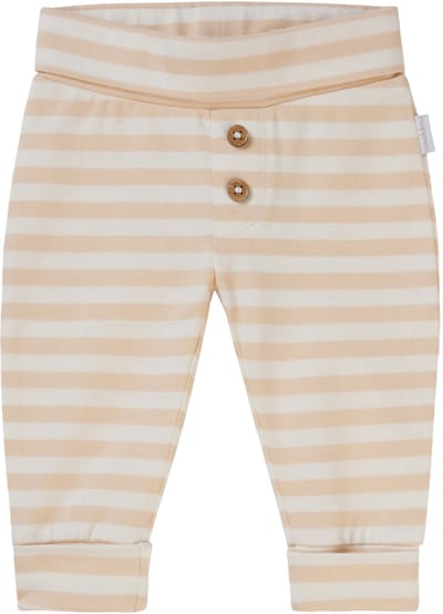 Noppies Unisex Pants Baxley slim fit stripe Unisex Broek - Biscotti - Maat 68