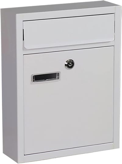 Brievenbus Muurmontage - Postbak - Post Ontvangen - Afsluitbaar met Sleutel - 10x10x10 mm - Zwart