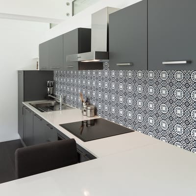 Zelfklevende muurtegelstickers voor keuken en badkamer - 60 AZULEJOS LISANDRA tegelstickers - 60 stickers 20x20cm