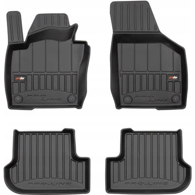 Frogum 3D Rubberen Vloermatten Set – Geschikt voor VOLKSWAGEN Beetle 2011-2019 – 4-delig – TPE Premium Kwaliteit – Extra Hoge Rand 6 cm – Geurloos – Zwart