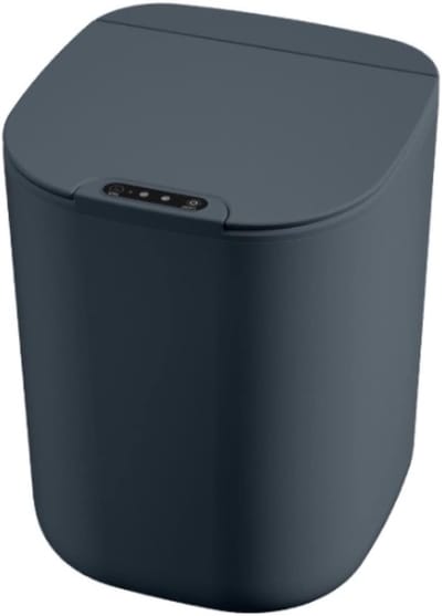 Prullenbak Sensor - Vuilnisbak Deksel - Hygiënisch Afval - Aanraakvrij Openen - 16 Liter - Grijs